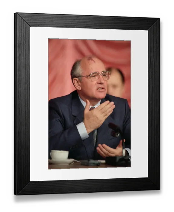 Framed Print : Gorbachev Speaking At News Conference Framed Print : Gorbachev Speaking At News Conference