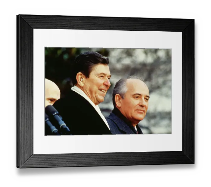 Framed Print : Ronald Reagan and Mikhail Gorbachev Framed Print : Ronald Reagan and Mikhail Gorbachev