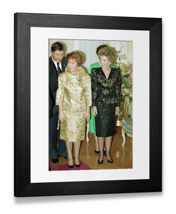 Framed Print : Nancy Reagan and Raisa Gorbachev Framed Print : Nancy Reagan and Raisa Gorbachev