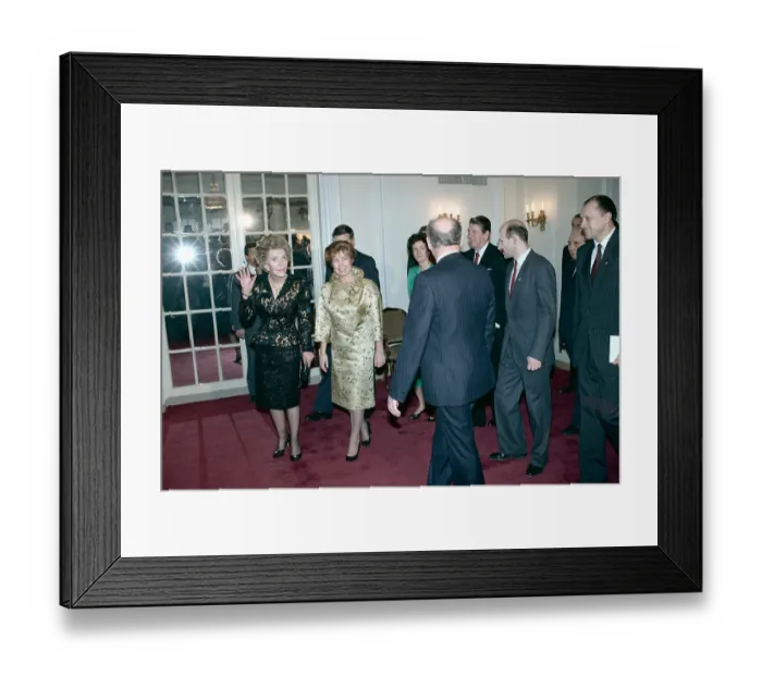 Framed Print : Nancy Reagan and Raisa Gorbachev Framed Print : Nancy Reagan and Raisa Gorbachev