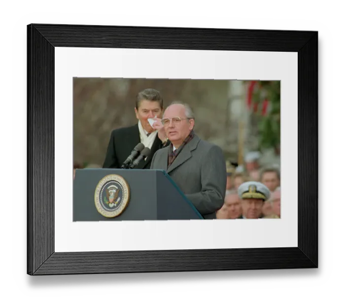 Framed Print : Ronald Reagan Wiping His Nose Framed Print : Ronald Reagan Wiping His Nose