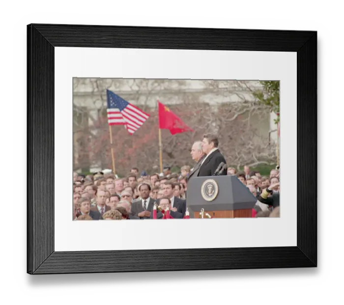 Framed Print : Ronald Regean and Mikhail Gorbachev Framed Print : Ronald Regean and Mikhail Gorbachev