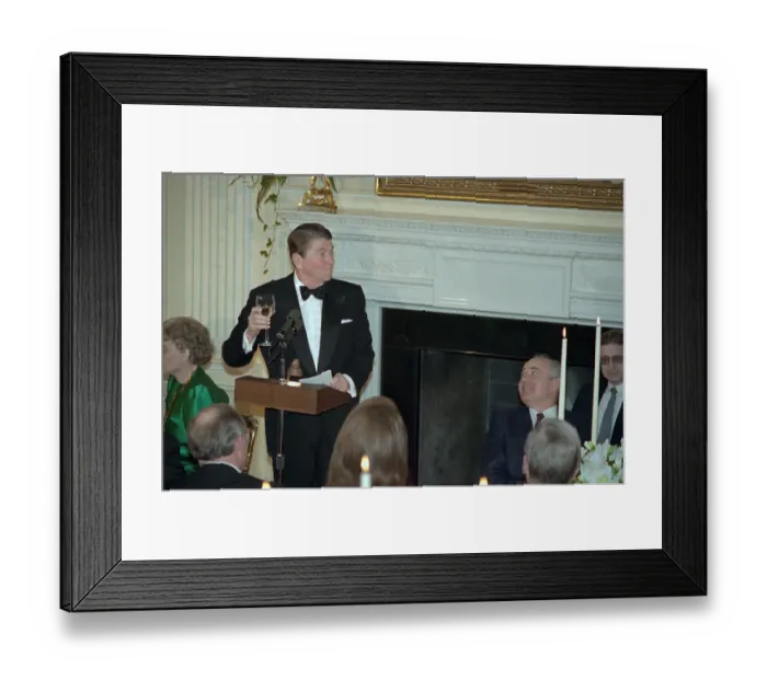 Framed Print : Ronald Reagan Making a Toast