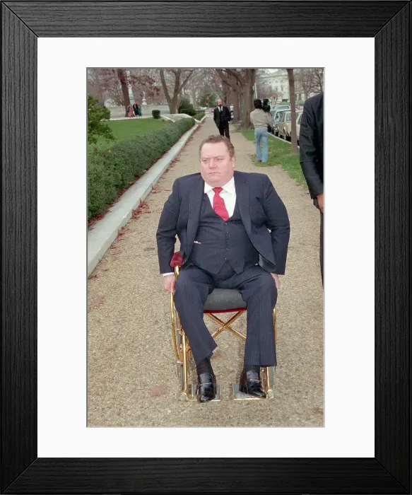 Framed Print : Larry Flynt Arriving at Supreme Court