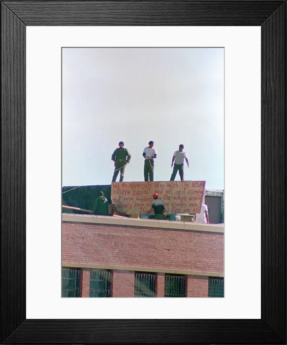 Framed Print : Inmates Protesting Framed Print : Inmates Protesting
