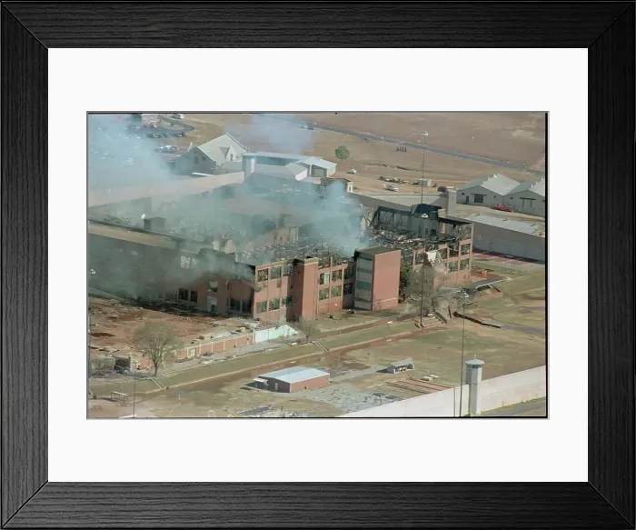 Framed Print : Damaged Remains of Industrial Building Framed Print : Damaged Remains of Industrial Building