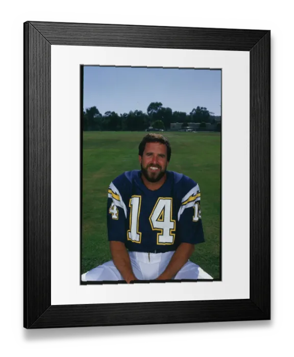 Framed Print : Portrait of Dan Fouts Framed Print : Portrait of Dan Fouts