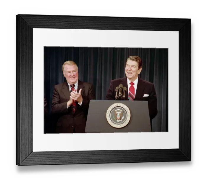 Framed Print : Edwin Meese Applauding Ronald Reagan Speech Framed Print : Edwin Meese Applauding Ronald Reagan Speech