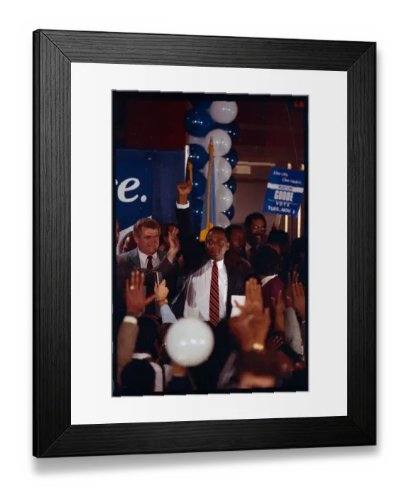 Framed Print : Wilson Goode with Hand Raised in Victory Framed Print : Wilson Goode with Hand Raised in Victory