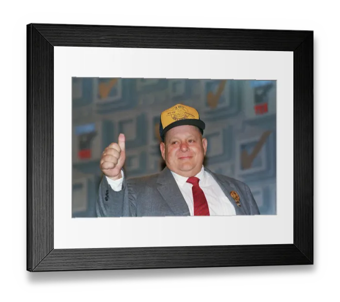 Framed Print : Jackie Presser Giving Thumbs Up Framed Print : Jackie Presser Giving Thumbs Up