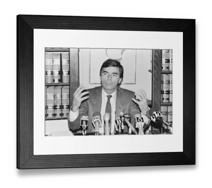 Framed Print : Author and Former CIA Agent Philip Agee Testifying to the Press Framed Print : Author and Former CIA Agent Philip Agee Testifying to the Press