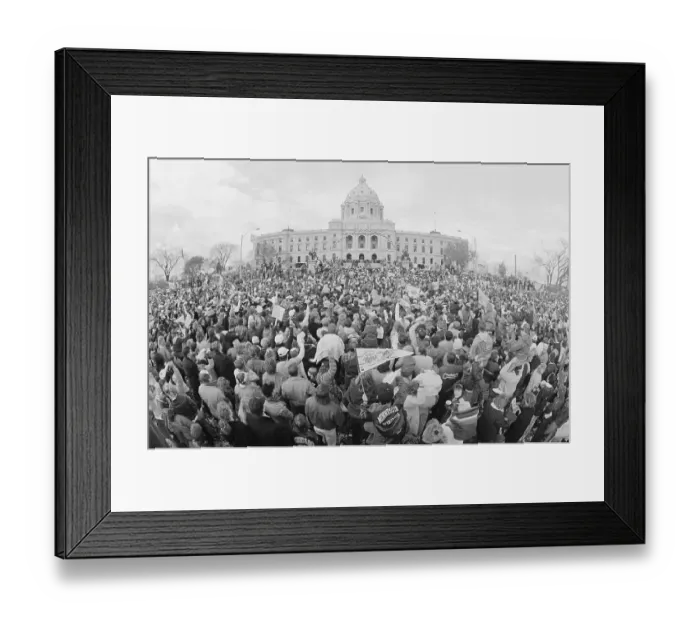 Framed Print : Crowds Gathering to Meet Twins Baseball Team Framed Print : Crowds Gathering to Meet Twins Baseball Team