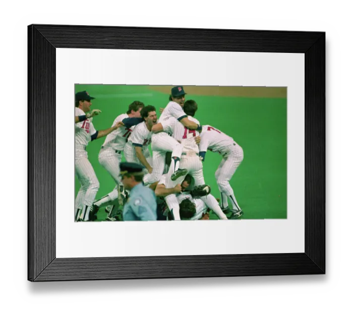Framed Print : Twins Celebrating World Series Victory Framed Print : Twins Celebrating World Series Victory