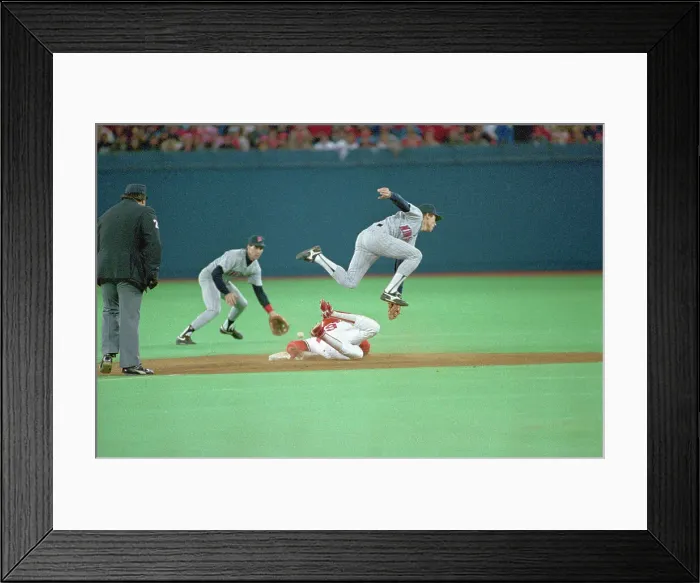 Framed Print : Vince Coleman Sliding Into Second Framed Print : Vince Coleman Sliding Into Second