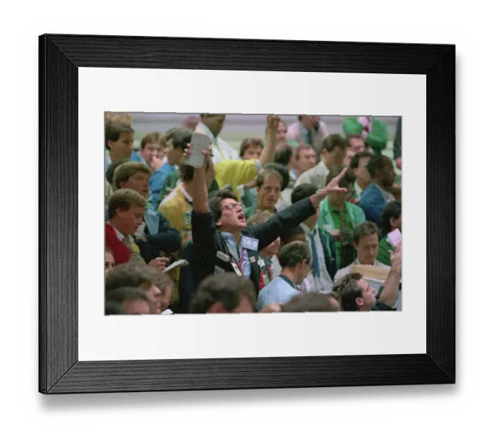 Framed Print : Chicago Stock Exchange Floor During Crash News Framed Print : Chicago Stock Exchange Floor During Crash News