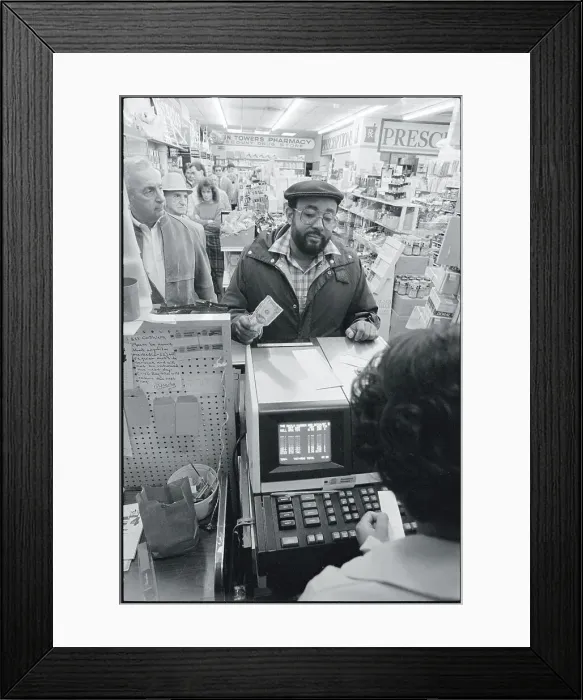 Framed Print : People Waiting for Lottery Tickets Framed Print : People Waiting for Lottery Tickets
