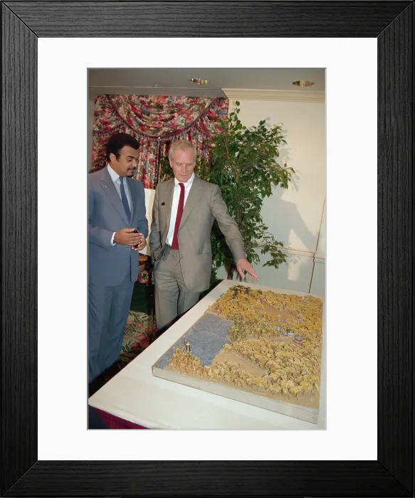 Framed Print : Paul Newman and Bin Sultan Framed Print : Paul Newman and Bin Sultan
