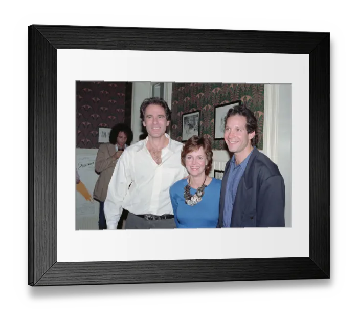 Framed Print : Sally Field, Alan Greisman and Steve Guttenberg Framed Print : Sally Field, Alan Greisman and Steve Guttenberg