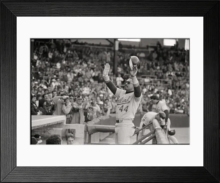 Framed Print : Reggie Jackson Raising Arms To Applause Framed Print : Reggie Jackson Raising Arms To Applause