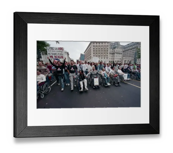 Framed Print : AIDS Victims Marching for Gay Rights Framed Print : AIDS Victims Marching for Gay Rights