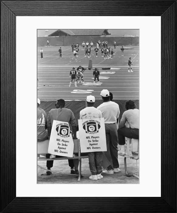 Framed Print : Football Strikers Watch Practice Framed Print : Football Strikers Watch Practice