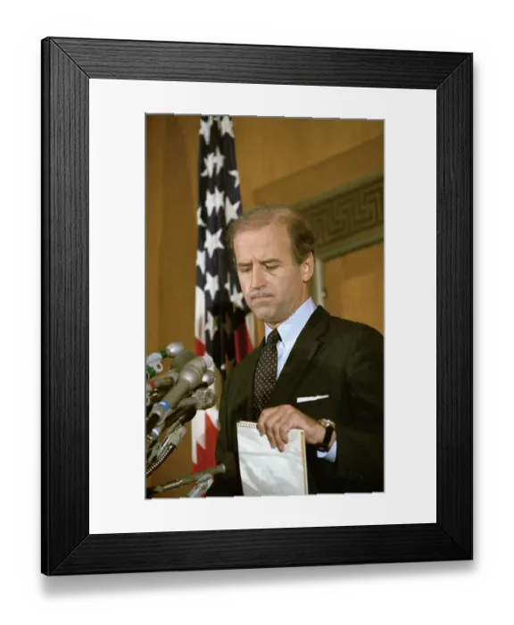 Framed Print : Joseph Biden Speaking