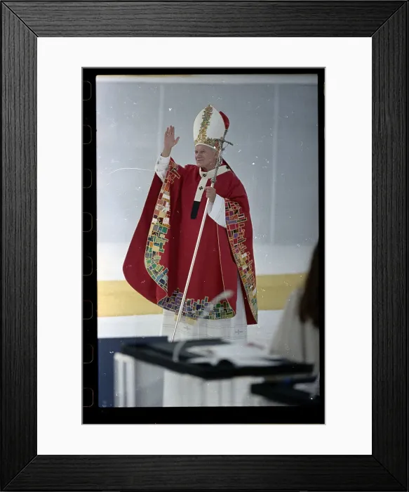 Framed Print : Pope John Paul II at Dodger Stadium Framed Print : Pope John Paul II at Dodger Stadium