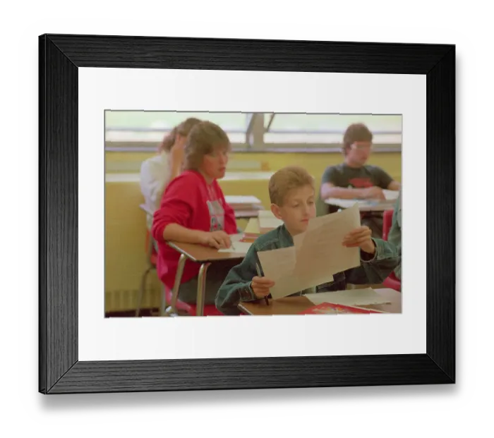 Framed Print : Ryan White Attending Math Class Framed Print : Ryan White Attending Math Class
