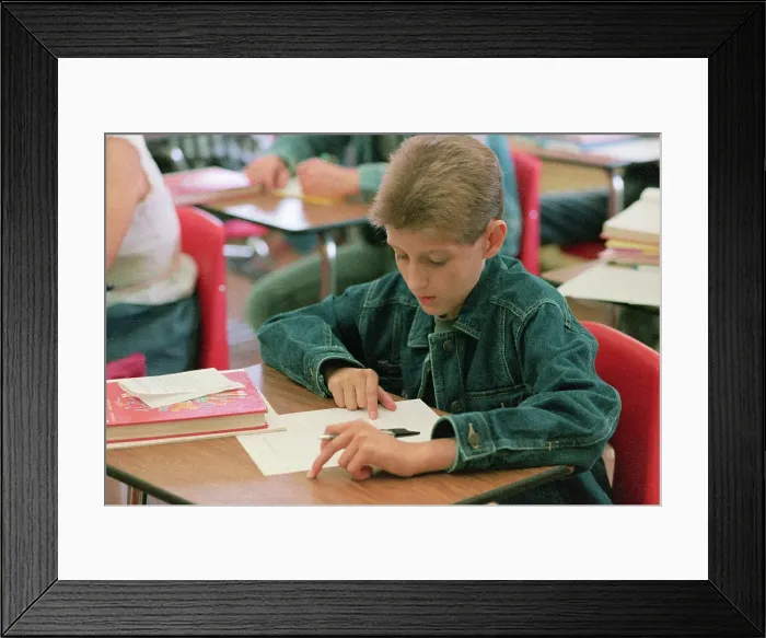 Framed Print : Ryan White Attending Math Class Framed Print : Ryan White Attending Math Class