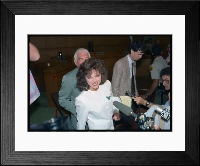 Framed Print : Actress Joan Collins Talking to Reporters Framed Print : Actress Joan Collins Talking to Reporters