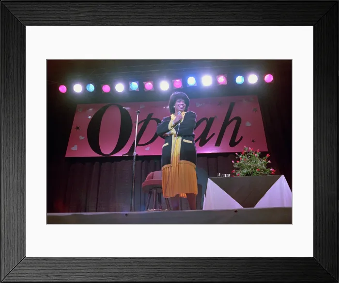 Framed Print : Oprah Winfrey Entertaining on Stage