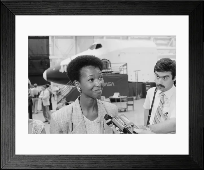 Framed Print : Mae Jemison Talking to Reporters Framed Print : Mae Jemison Talking to Reporters