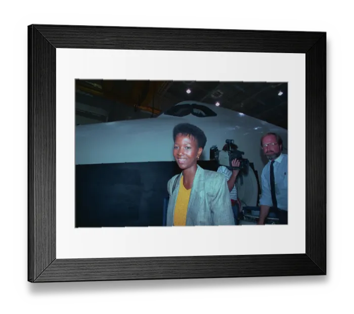 Framed Print : African American Astronaut Mae C. Jemison at Center Framed Print : African American Astronaut Mae C. Jemison at Center