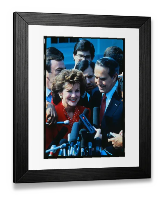 Framed Print : Elizabeth and Robert Dole at News Conf Framed Print : Elizabeth and Robert Dole at News Conf