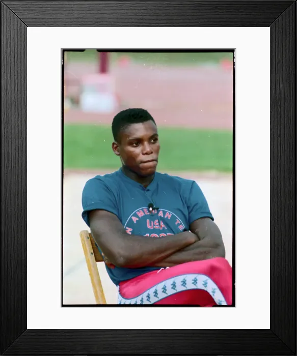 Framed Print : Carl Lewis Sitting in Chair Framed Print : Carl Lewis Sitting in Chair