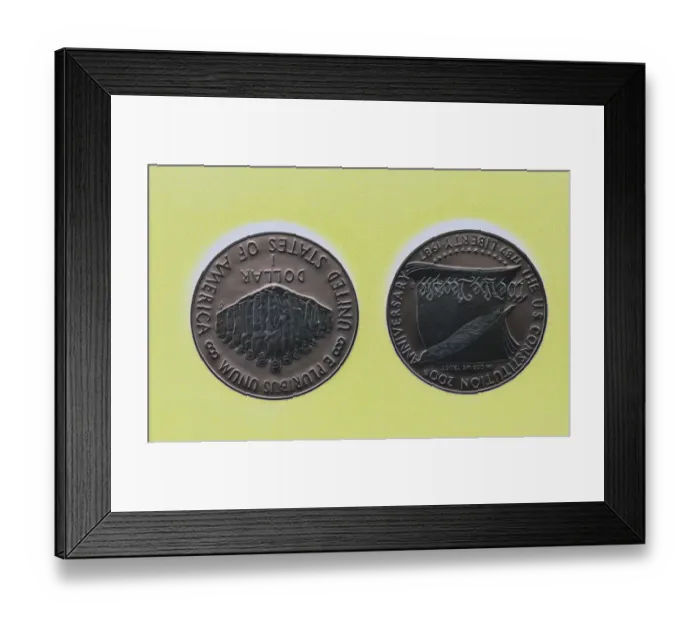 Framed Print : Silver Dollar Bicentennial Coin Framed Print : Silver Dollar Bicentennial Coin