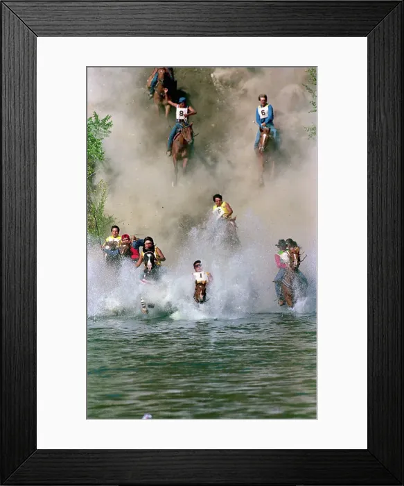 Framed Print : Riders Participating in Omak Stampede Suicide Race Framed Print : Riders Participating in Omak Stampede Suicide Race