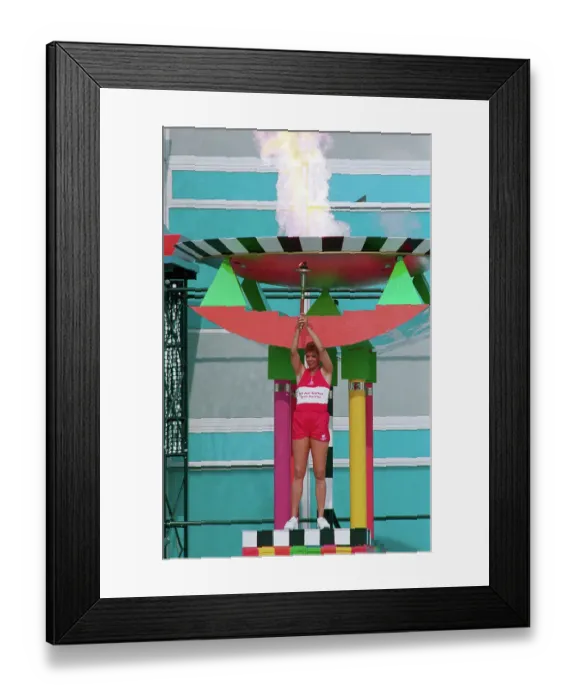 Framed Print : Olympic Gold Medalist Wilma Rudolph Lighting Torch Framed Print : Olympic Gold Medalist Wilma Rudolph Lighting Torch