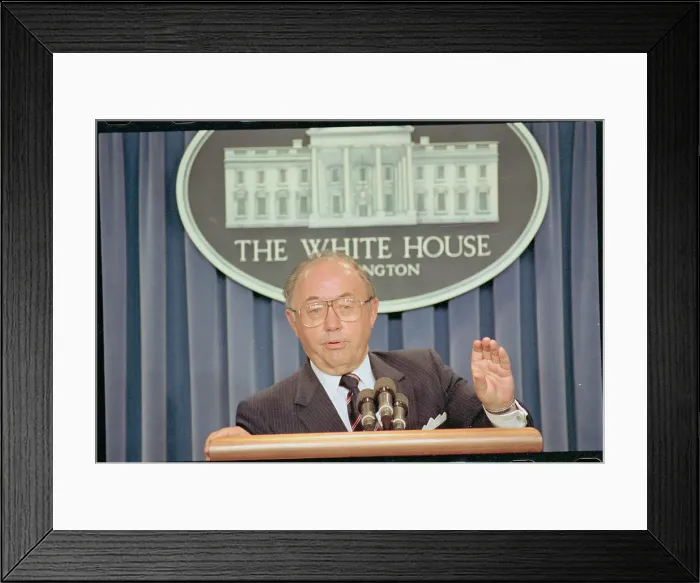 Framed Print : Beryl Sprinkel Speaking Into Microphone