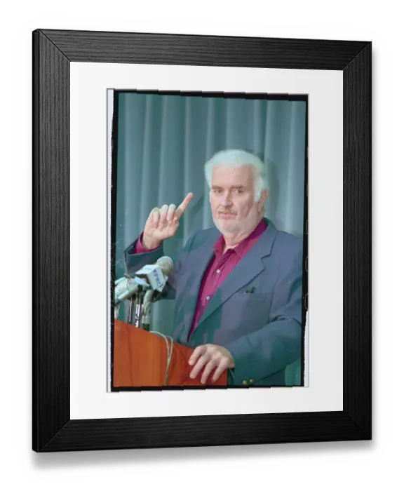 Framed Print : Bob Keeshan Speaking at Hospital Framed Print : Bob Keeshan Speaking at Hospital