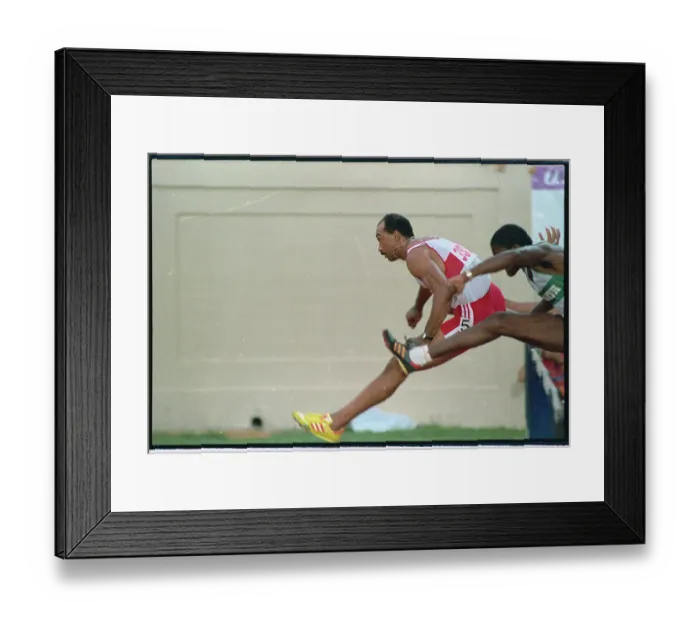 Framed Print : Greg Foster Setting Record in Hurdles Framed Print : Greg Foster Setting Record in Hurdles