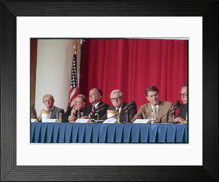 Framed Print : Ronald Reagan Attending AIDS Conference Framed Print : Ronald Reagan Attending AIDS Conference