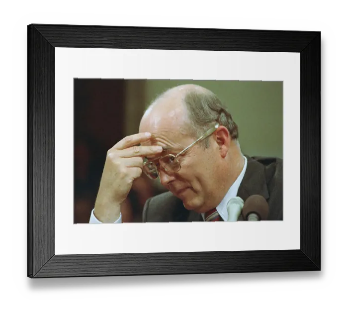 Framed Print : John Poindexter Listening to Questions Framed Print : John Poindexter Listening to Questions