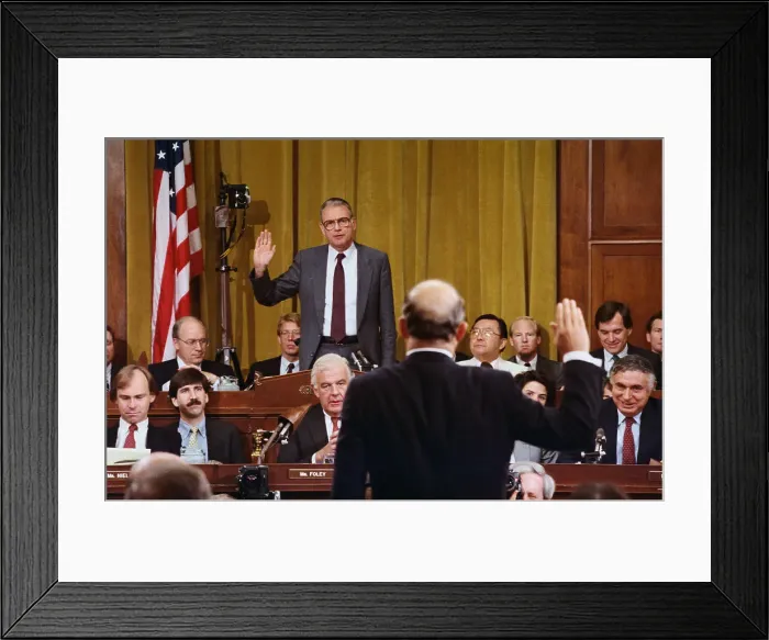 Framed Print : John Poindexter Being Sworn In Framed Print : John Poindexter Being Sworn In