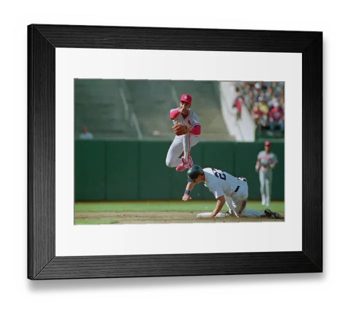 Framed Print : Ozzie Smith Leaping Through the Air