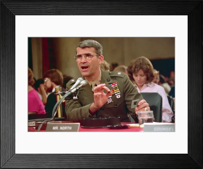 Framed Print : Oliver North Giving Presentation Framed Print : Oliver North Giving Presentation