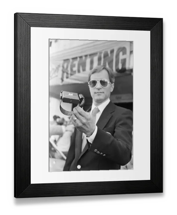 Framed Print : Executive Displaying Ankle Monitor Framed Print : Executive Displaying Ankle Monitor