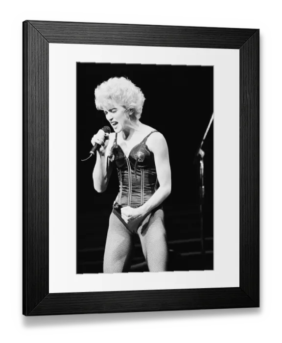 Framed Print : Madonna Singing in Concert