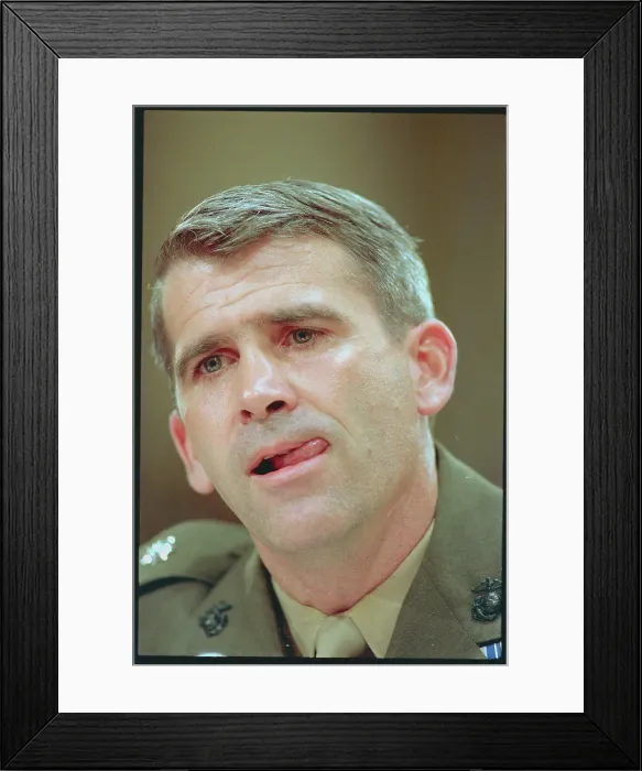 Framed Print : Portrait of Oliver North Framed Print : Portrait of Oliver North