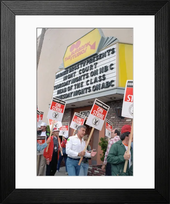 Framed Print : Ricardo Montalban Speaking to Demonstrators Framed Print : Ricardo Montalban Speaking to Demonstrators